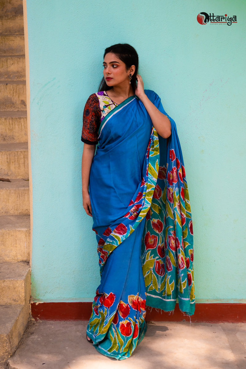 Tulip on the sea Saree