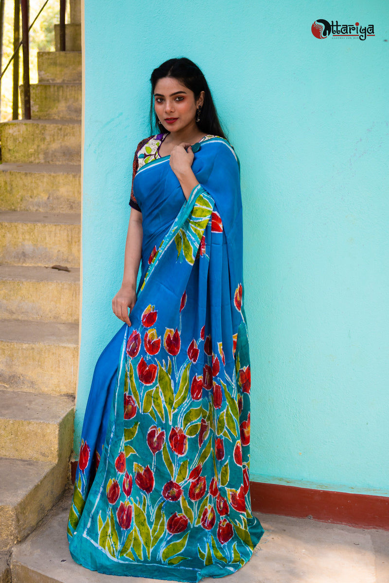 Tulip on the sea Saree