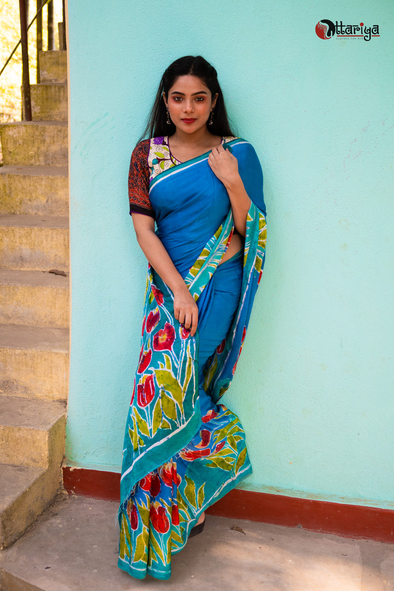 Tulip on the sea Saree
