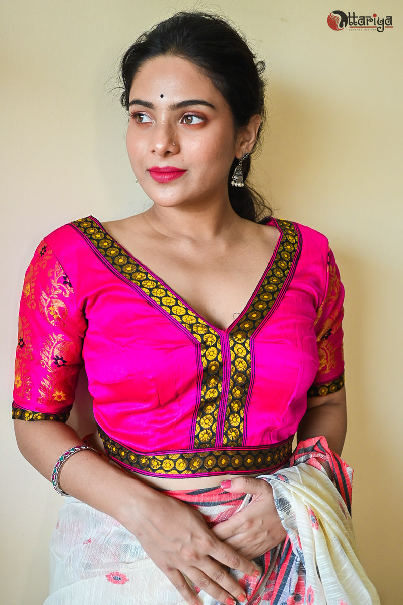 Magenta Silk Designer Blouse