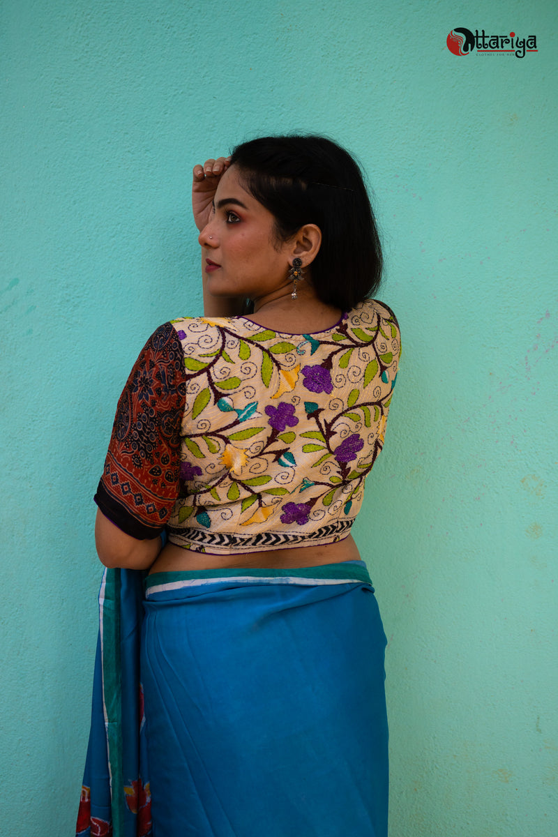 Katha Ajrakh blouse