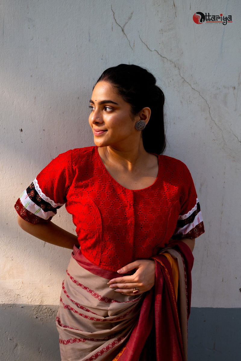 Red Kashmi Blouse