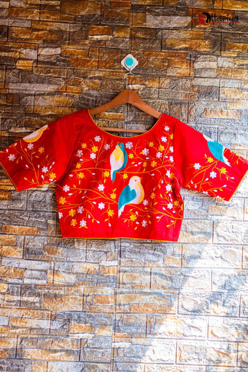 Red Humming bird Blouse