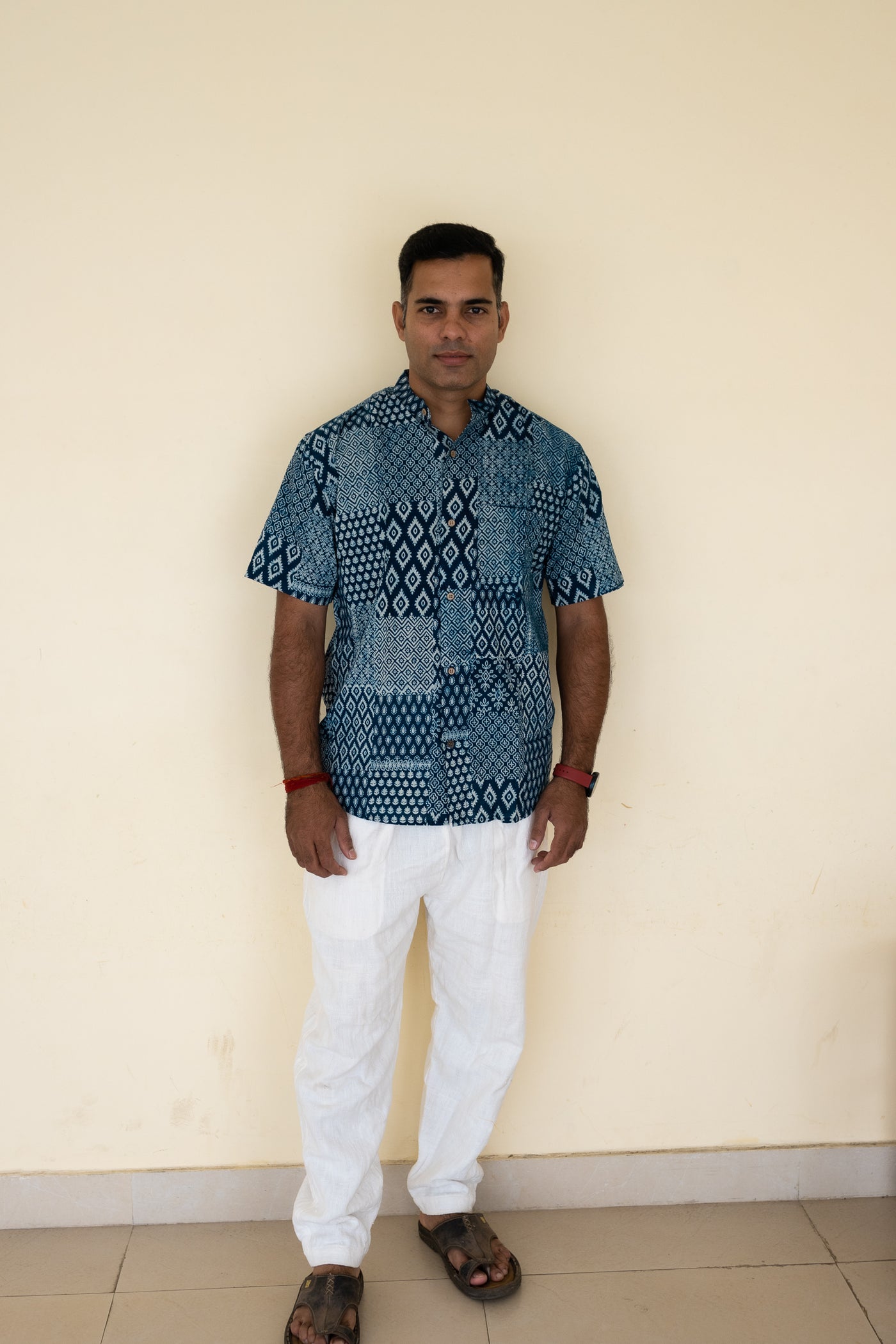 Cool Indigo weekend short sleeve shirt - Uttariya