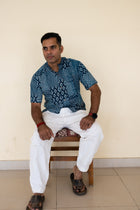 Cool Indigo weekend short sleeve shirt - Uttariya