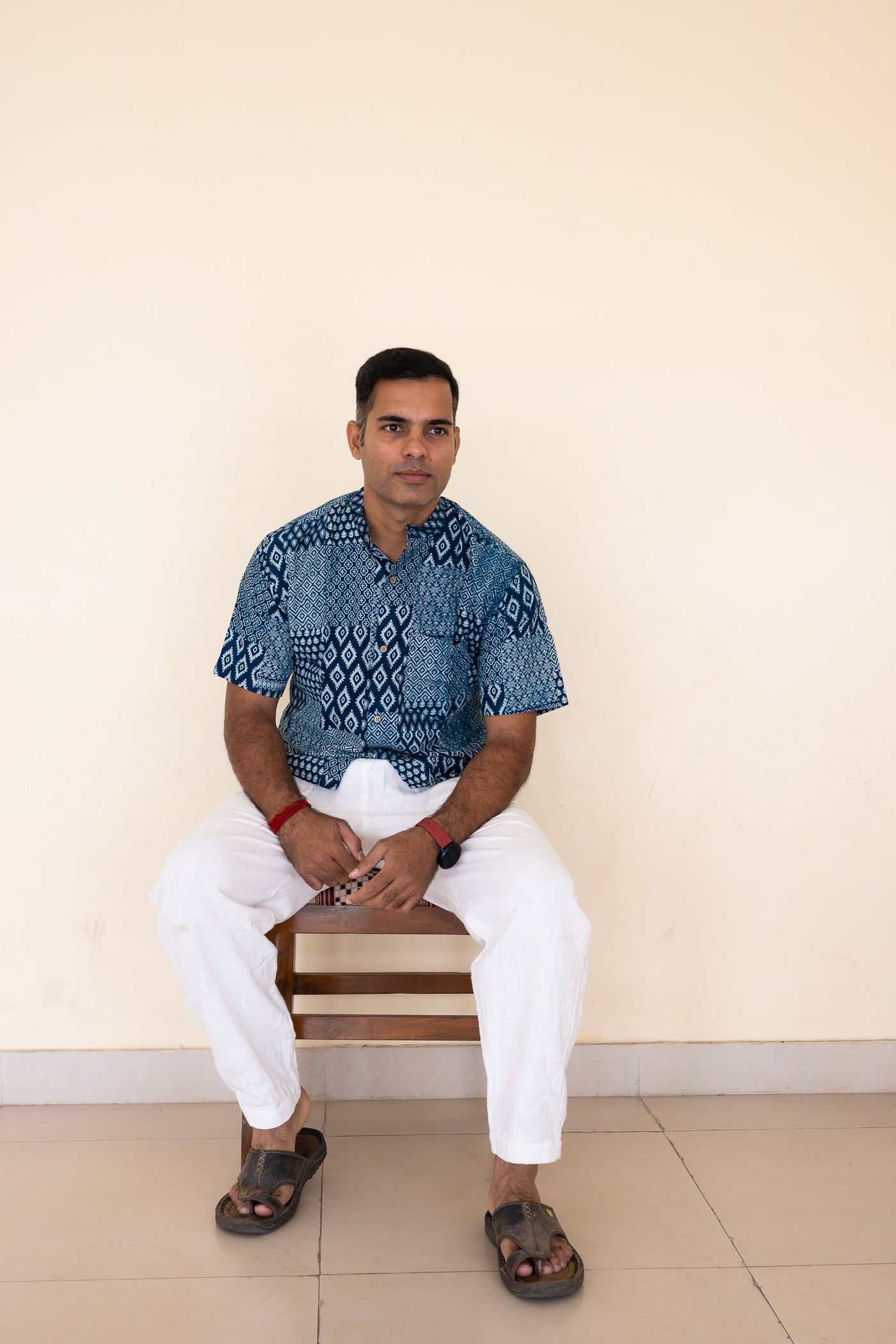 Cool Indigo weekend short sleeve shirt - Uttariya