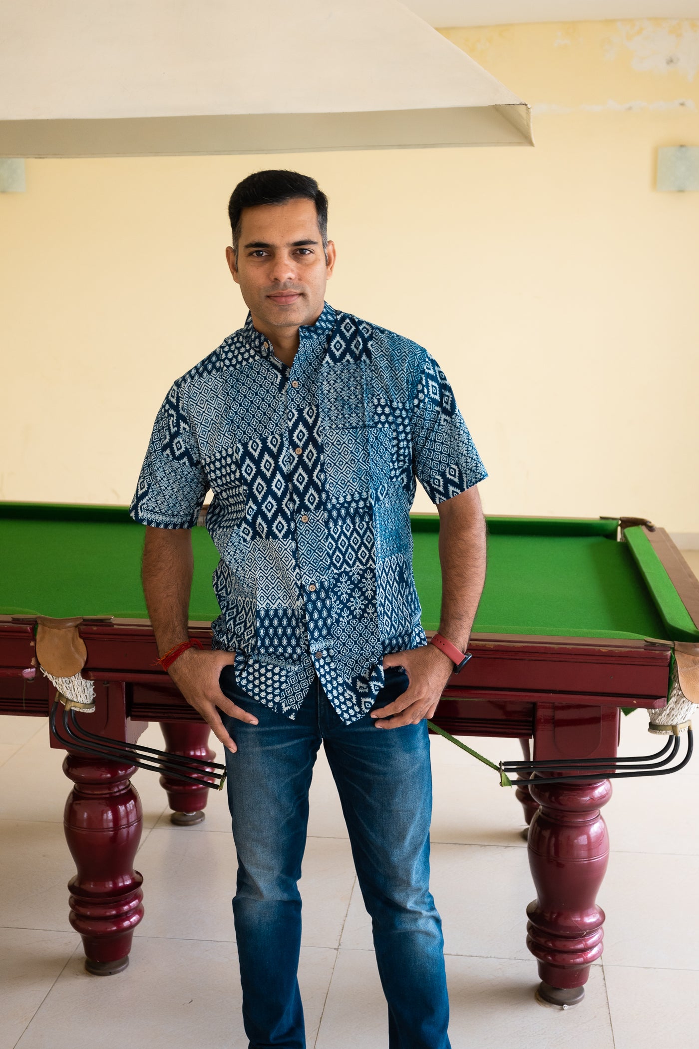 Cool Indigo weekend short sleeve shirt - Uttariya