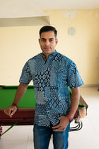 Cool Indigo weekend short sleeve shirt - Uttariya