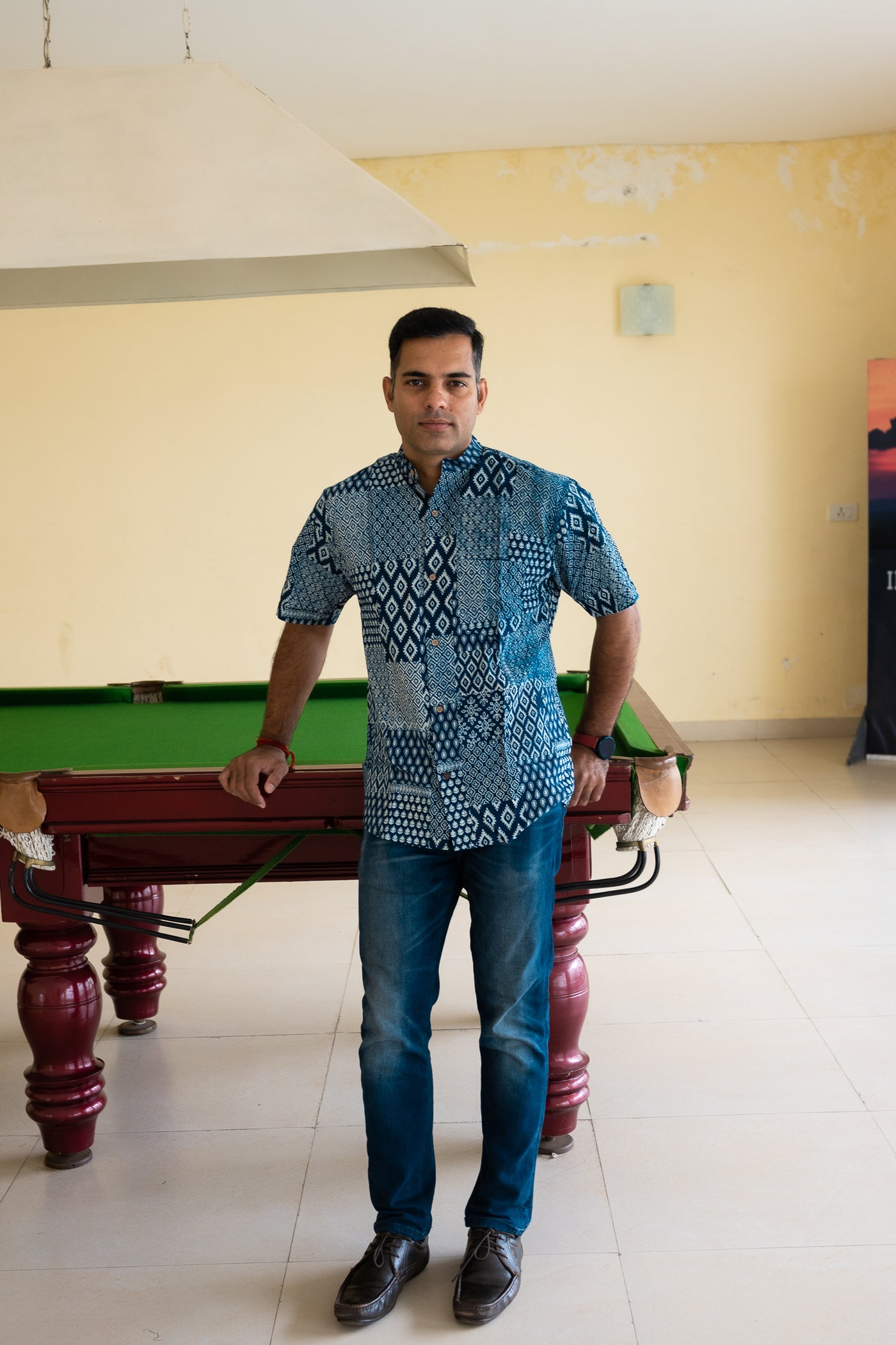 Cool Indigo weekend short sleeve shirt - Uttariya