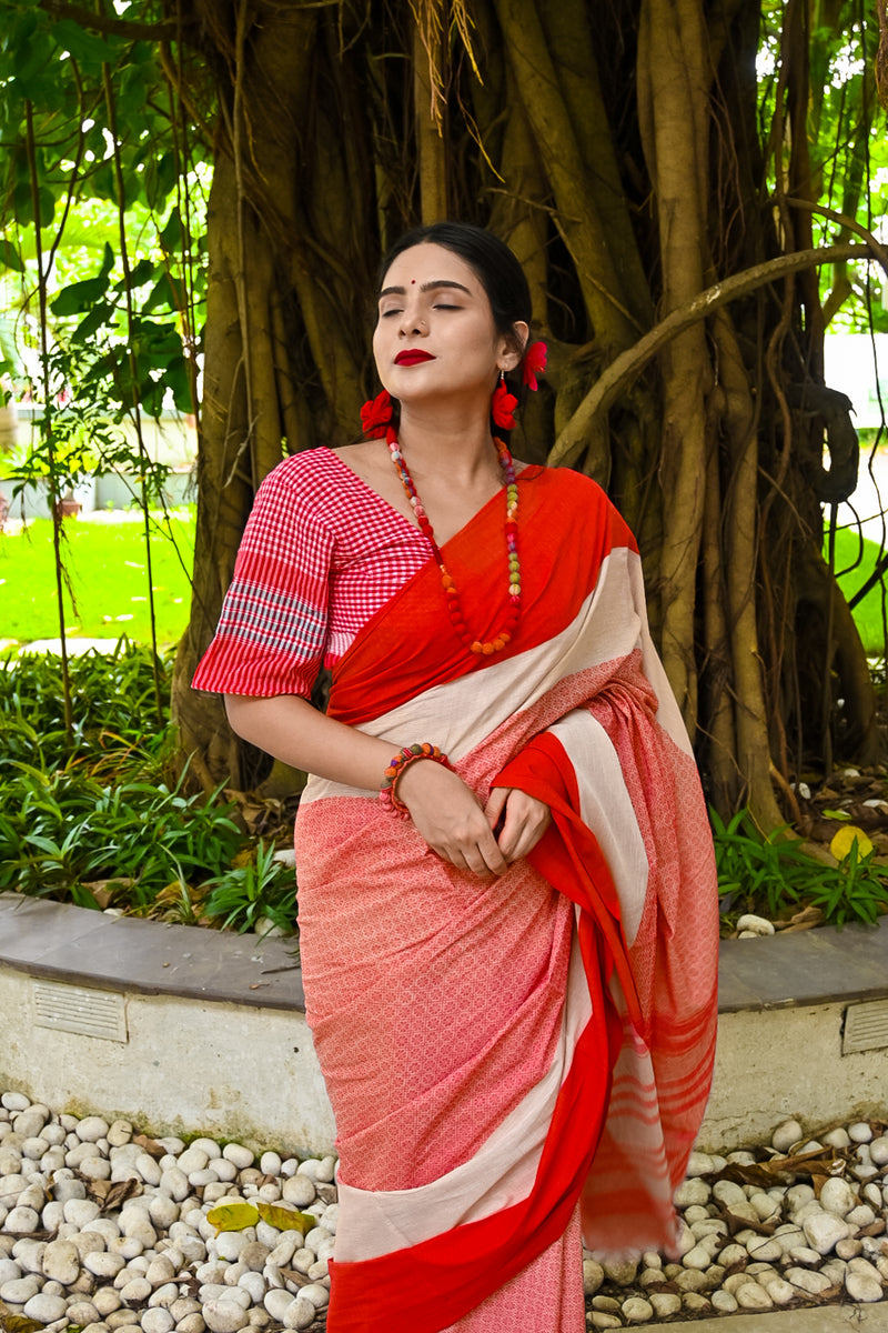 Tanchoi khadi saree