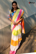 Multi Man Dreamy cotton Saree - Uttariya