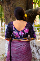 Slate Maroon Dreamy cotton Saree - Uttariya