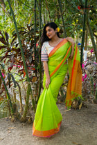 Lime on the hill Saree - Uttariya