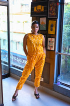 Yolk Ikkat jumpsuit - Uttariya