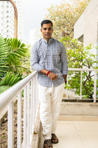 Handloom Black & white check shirt - Uttariya
