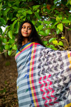 Mixed Color Bhuj Handloom Saree - Uttariya