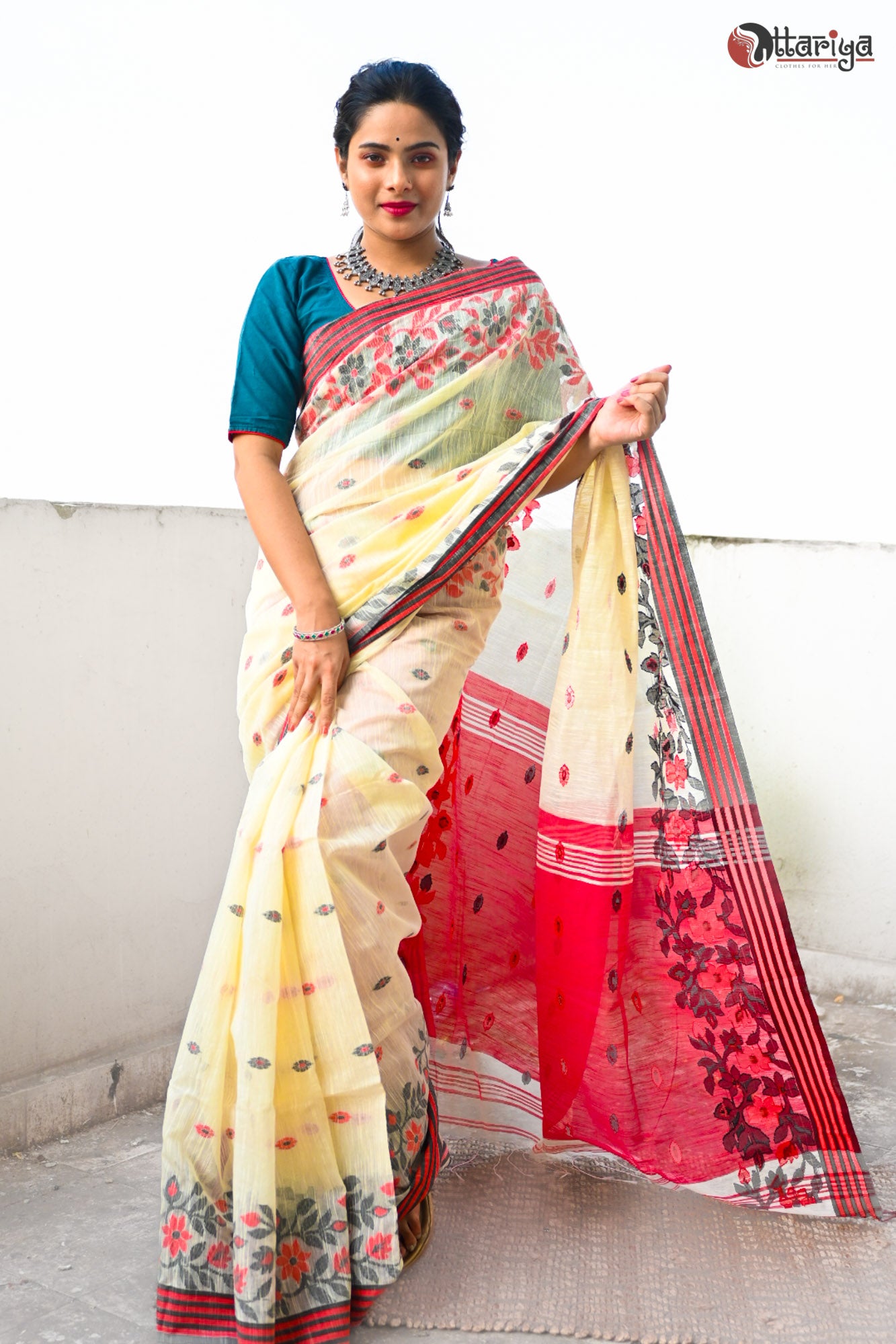 Buy Canizzaro Woven Mekhela Chador Cotton Blend Grey Sarees Online @ Best  Price In India | Flipkart.com