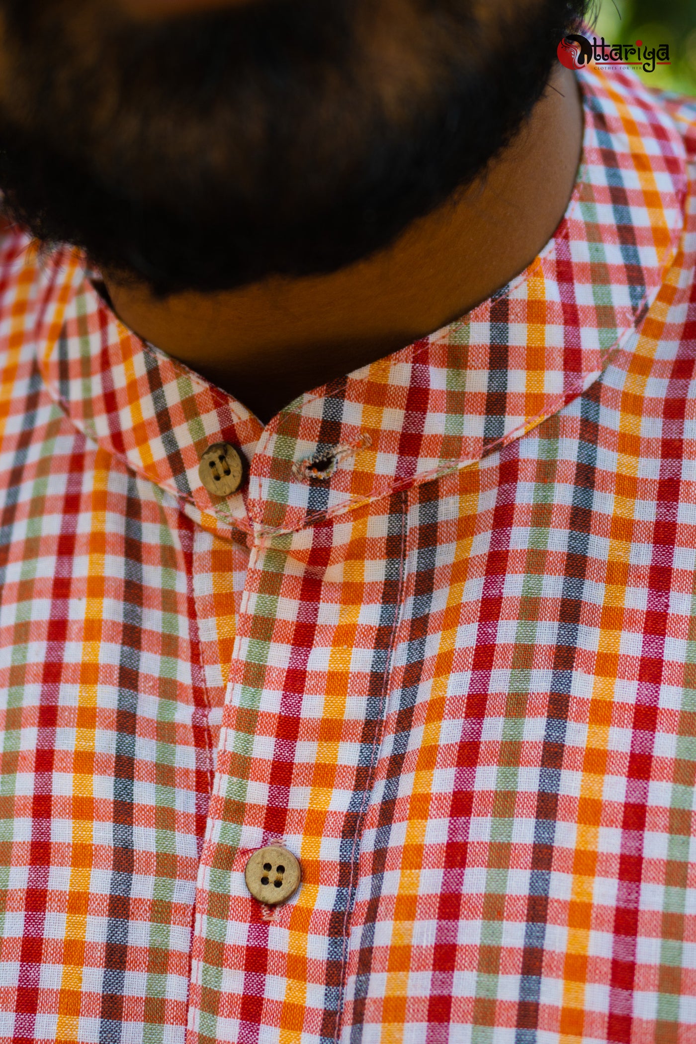 Handloom Cotton Check Shirt - Uttariya