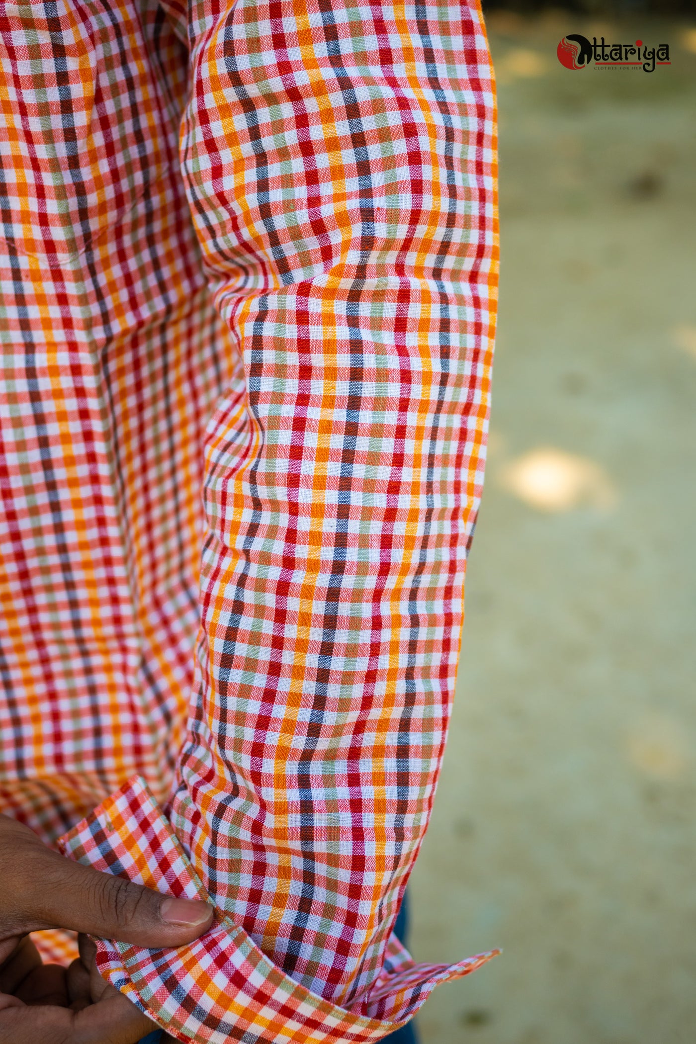 Handloom Cotton Check Shirt - Uttariya