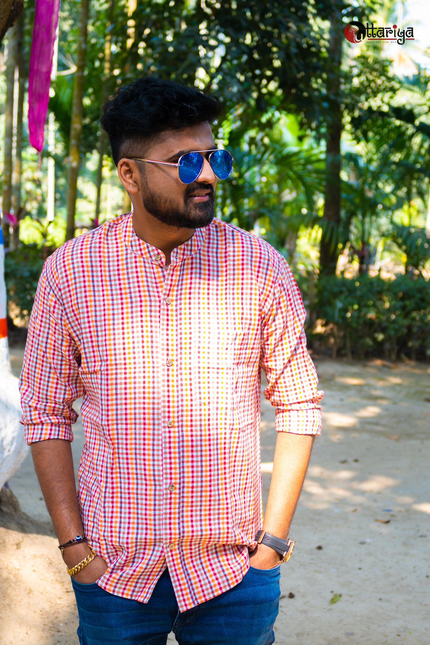Handloom Cotton Check Shirt - Uttariya