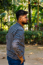 Black Handloom Cotton Shirt - Uttariya