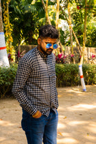Black Handloom Cotton Shirt - Uttariya