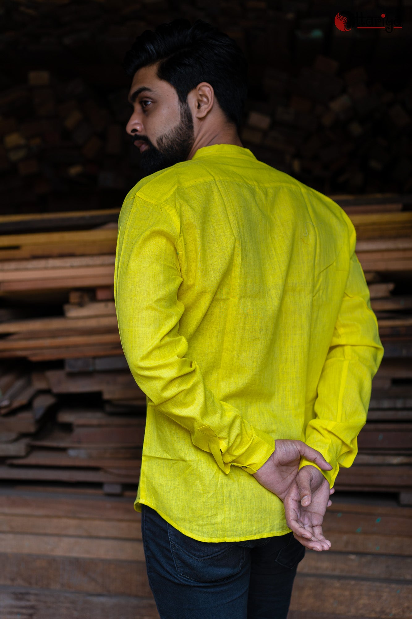 Yellow Khadi Shirt - Uttariya