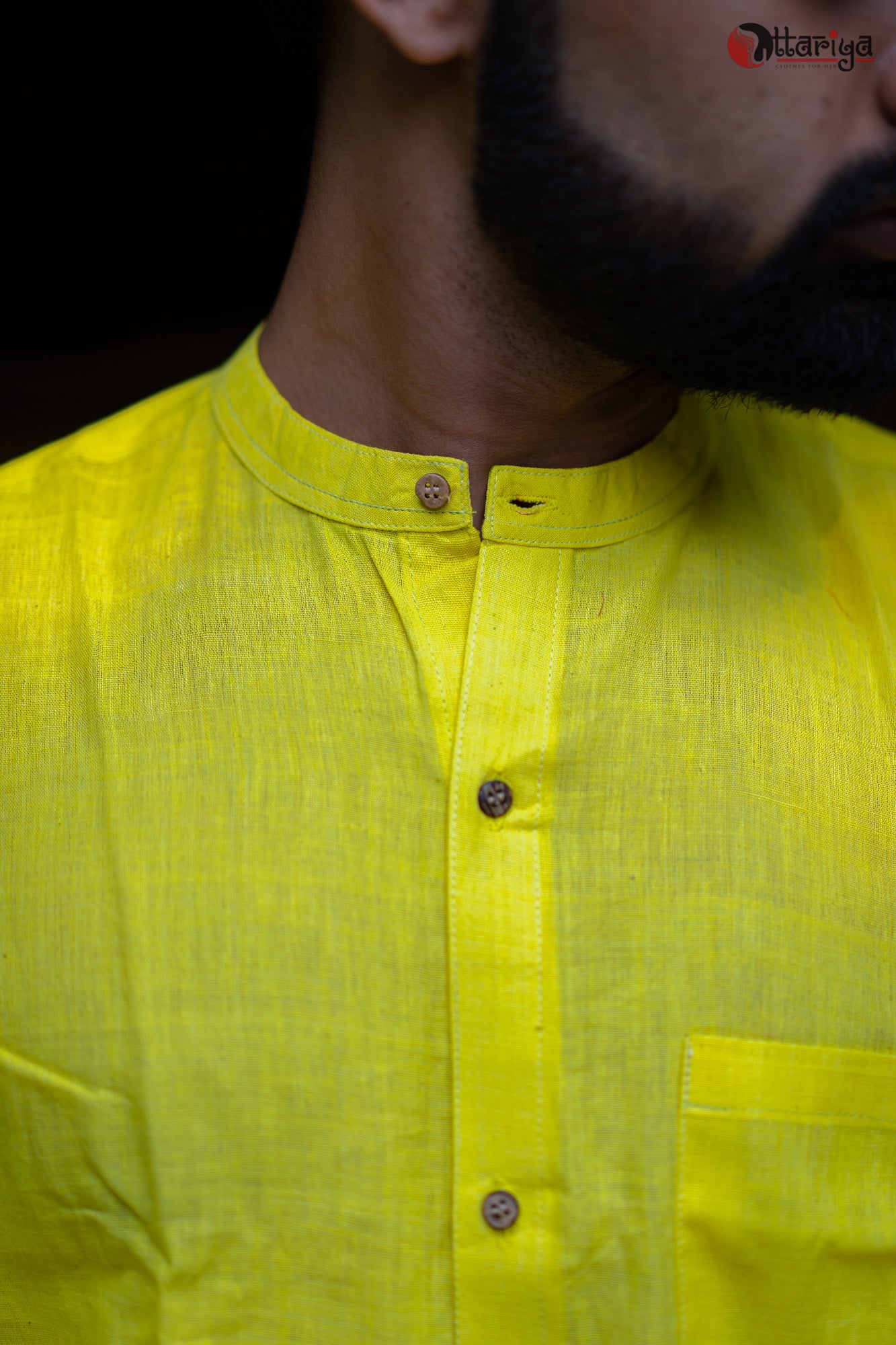 Yellow Khadi Shirt - Uttariya