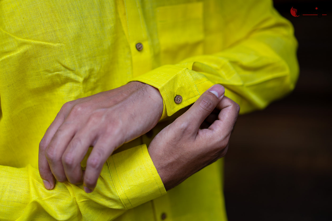 Yellow Khadi Shirt - Uttariya