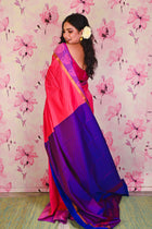 Pink Kanjvaram SIlk Saree - Uttariya
