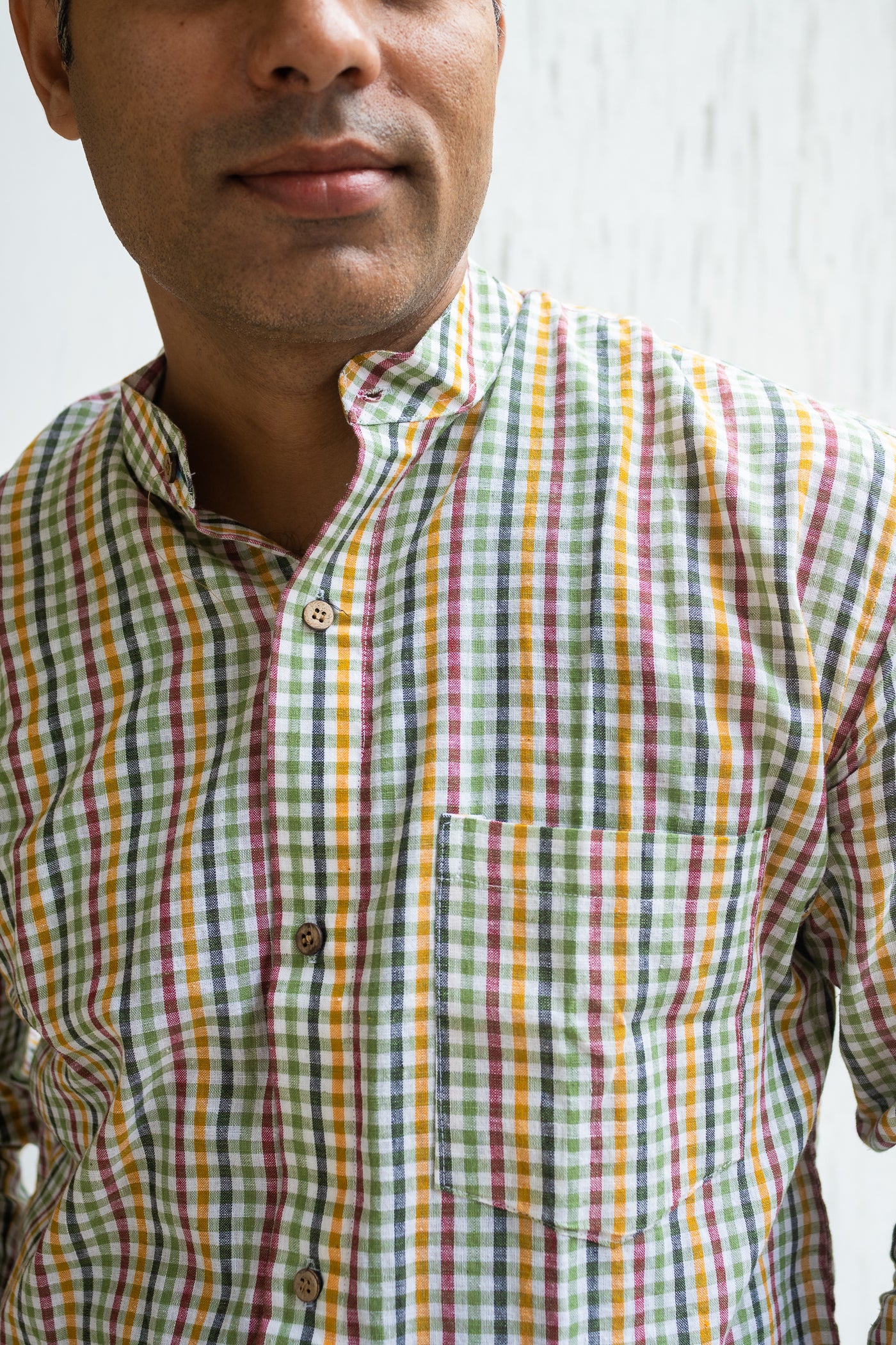 Pure cotton handloom check shirt - Uttariya
