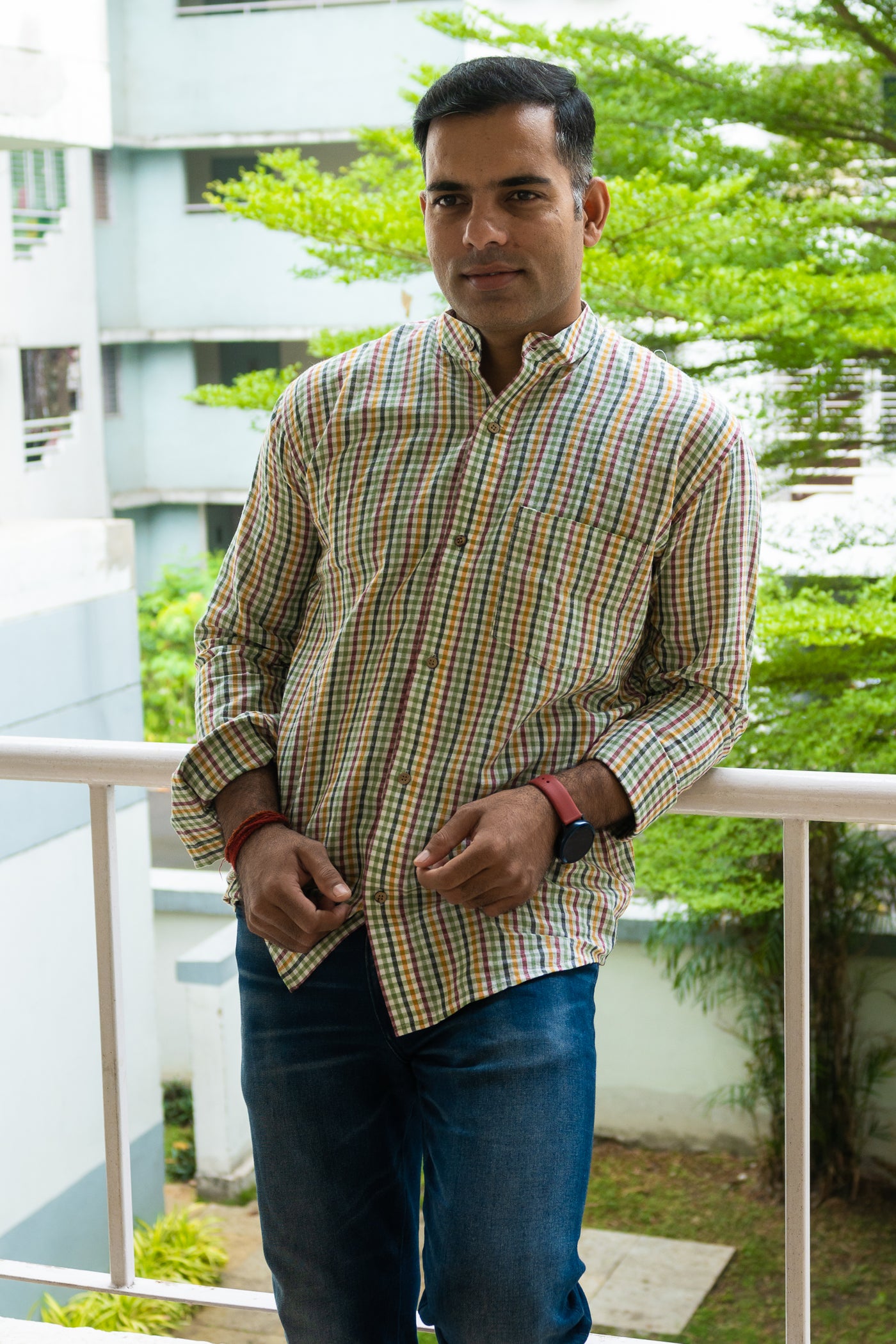 Pure cotton handloom check shirt - Uttariya