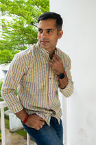 Pure cotton handloom check shirt - Uttariya