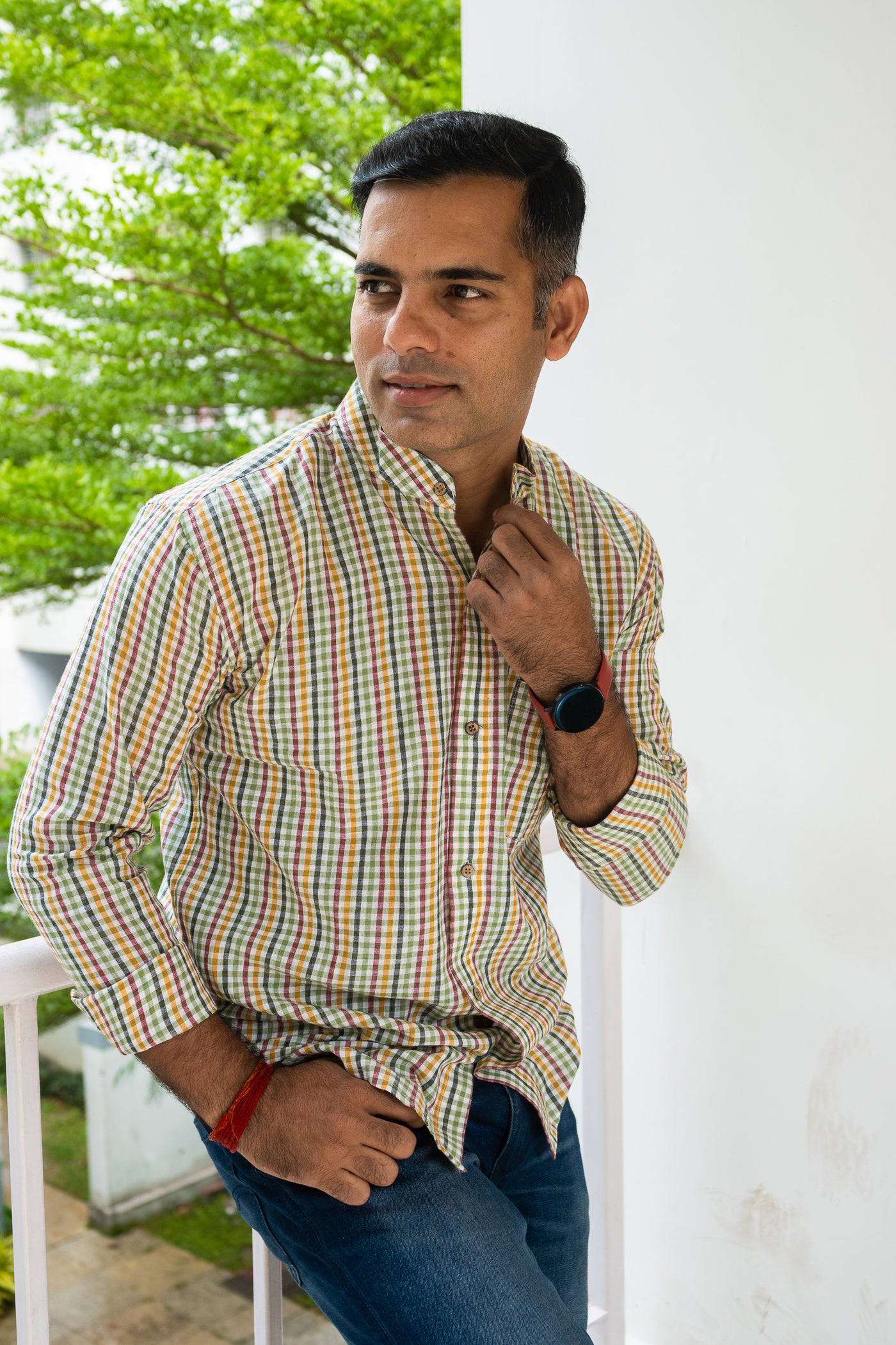 Pure cotton handloom check shirt - Uttariya