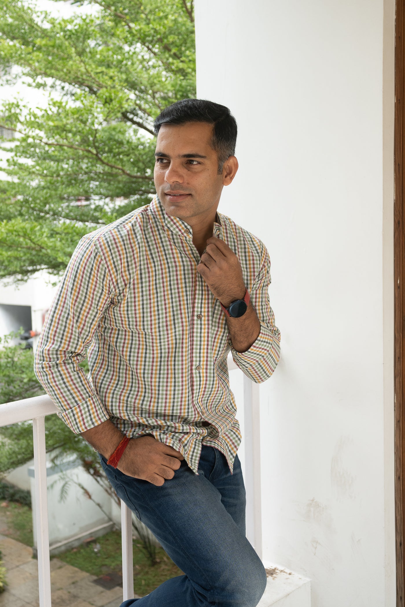 Pure cotton handloom check shirt - Uttariya