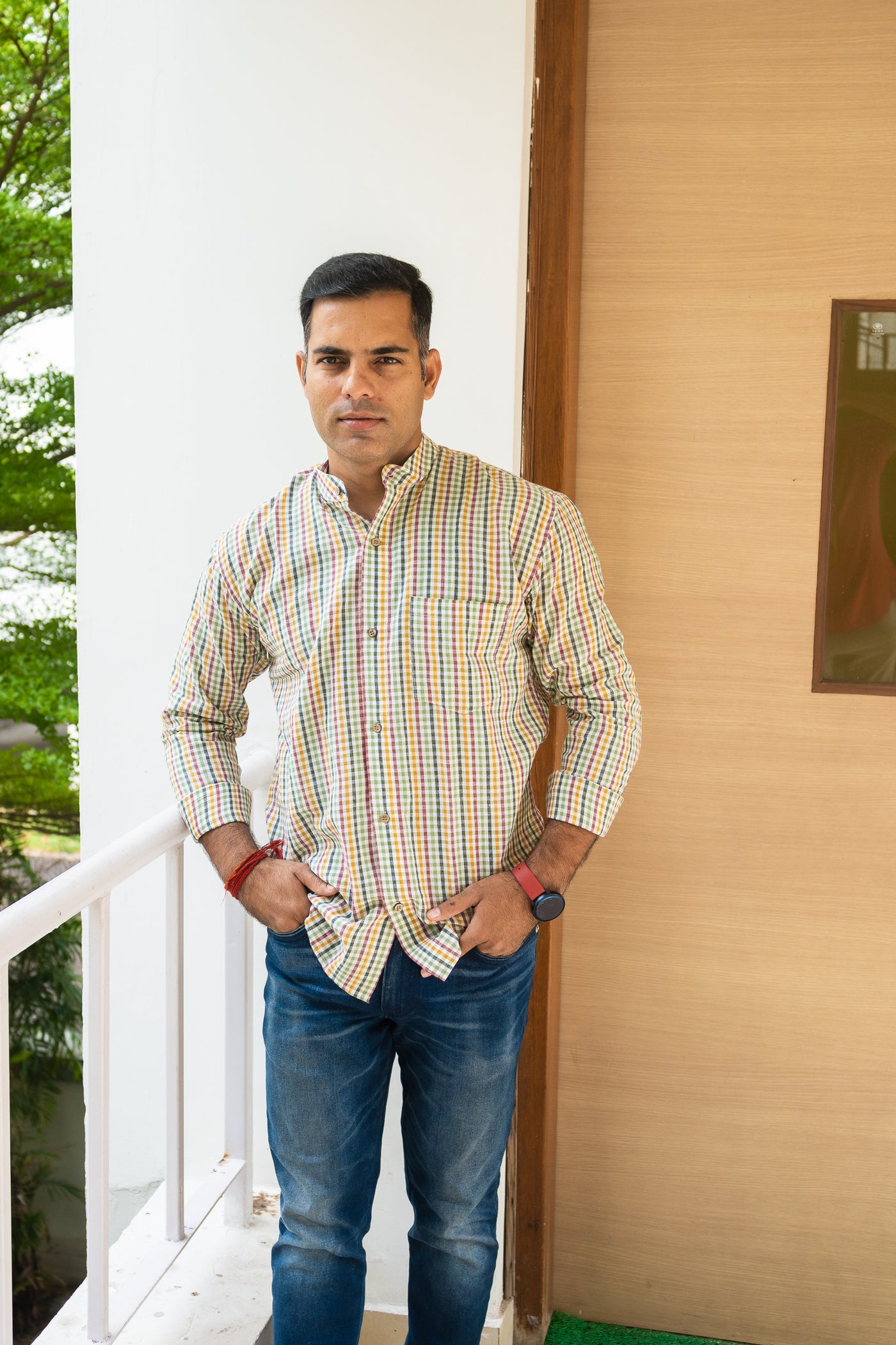 Pure cotton handloom check shirt - Uttariya
