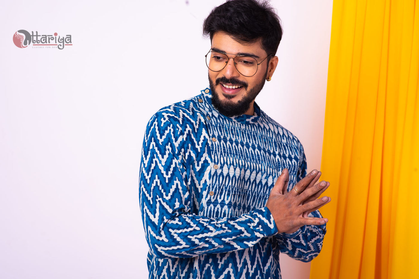 Zig Indigo kurta - Uttariya