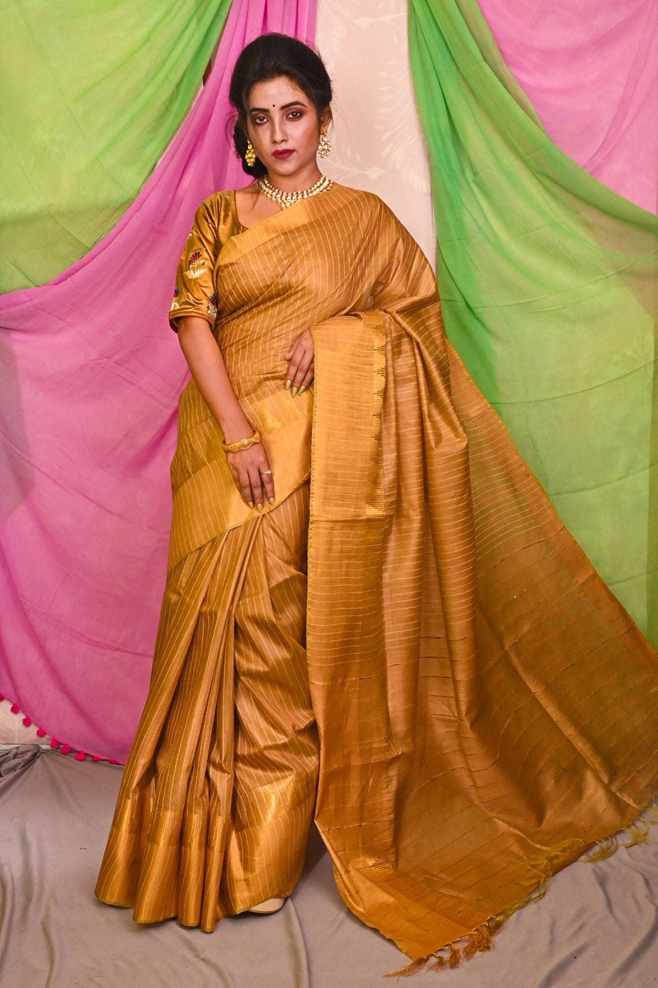 Buy ZECVA Self Design Women Kanjivaram Banarasi Traditional Art Silk Saree  With Un-stitched Blouse Piece | Sky Blue Purple Golden at Amazon.in