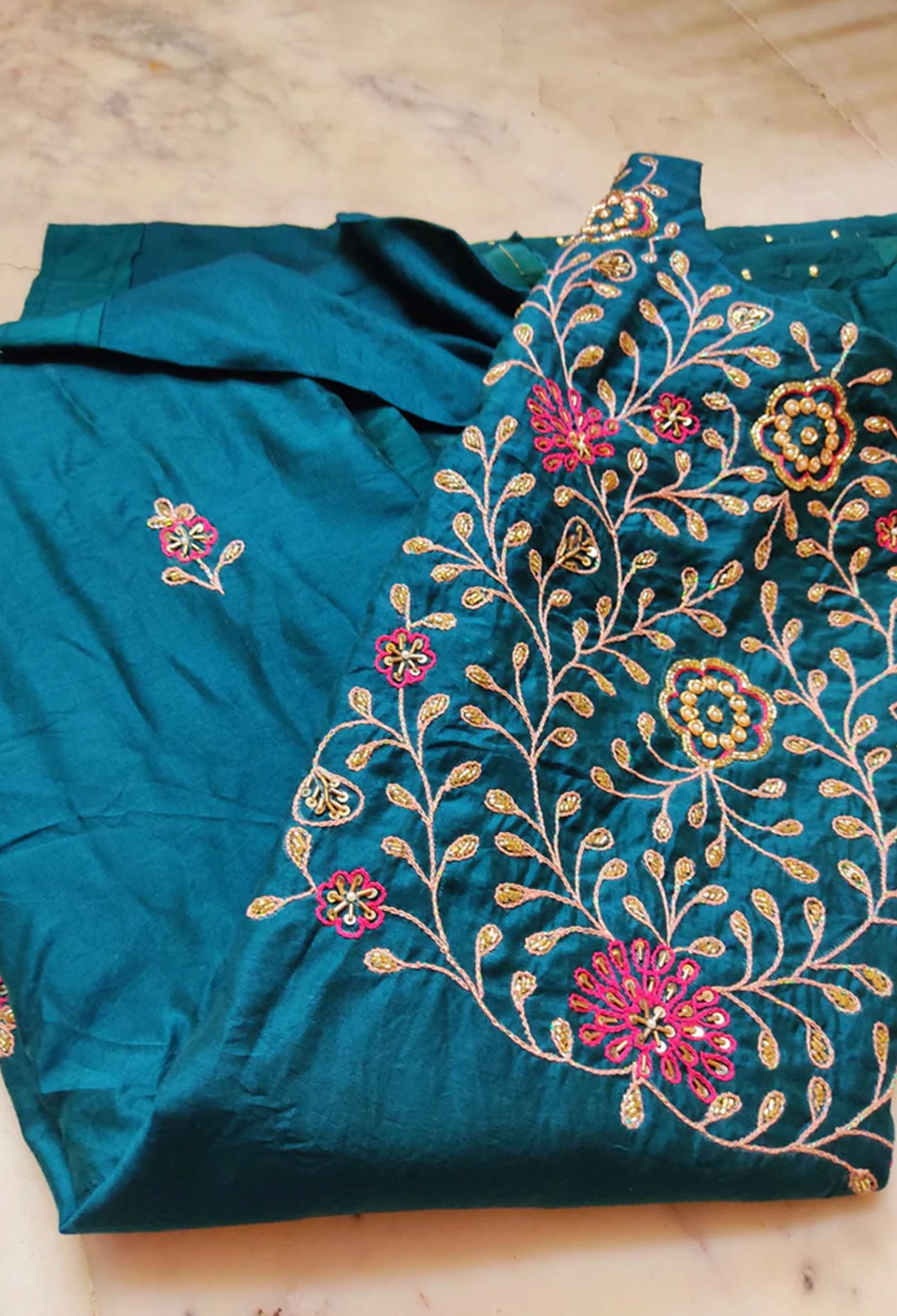 Pure silk zardousi suit - Uttariya