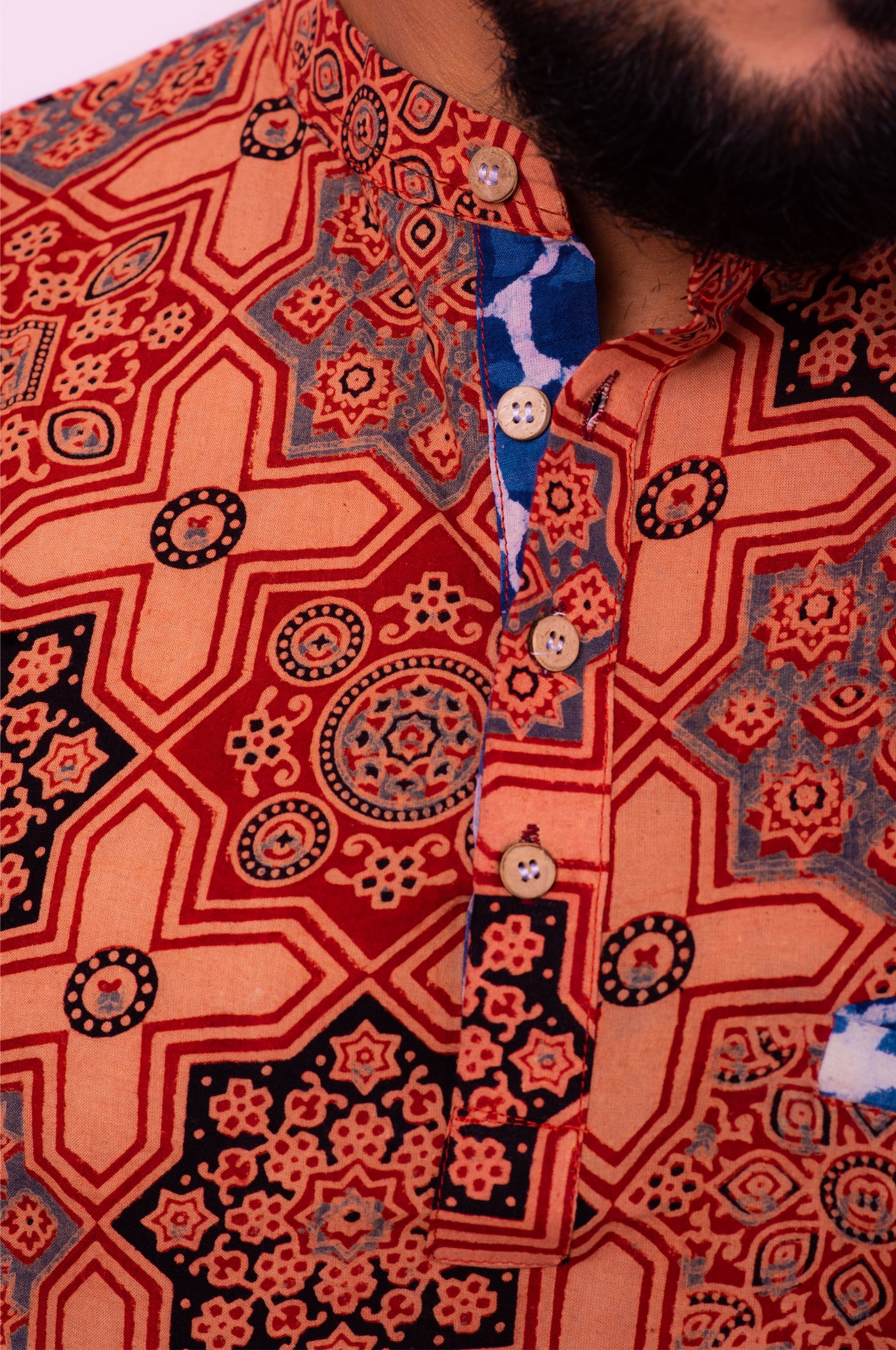 Choco Ajrakh Shirt - Uttariya