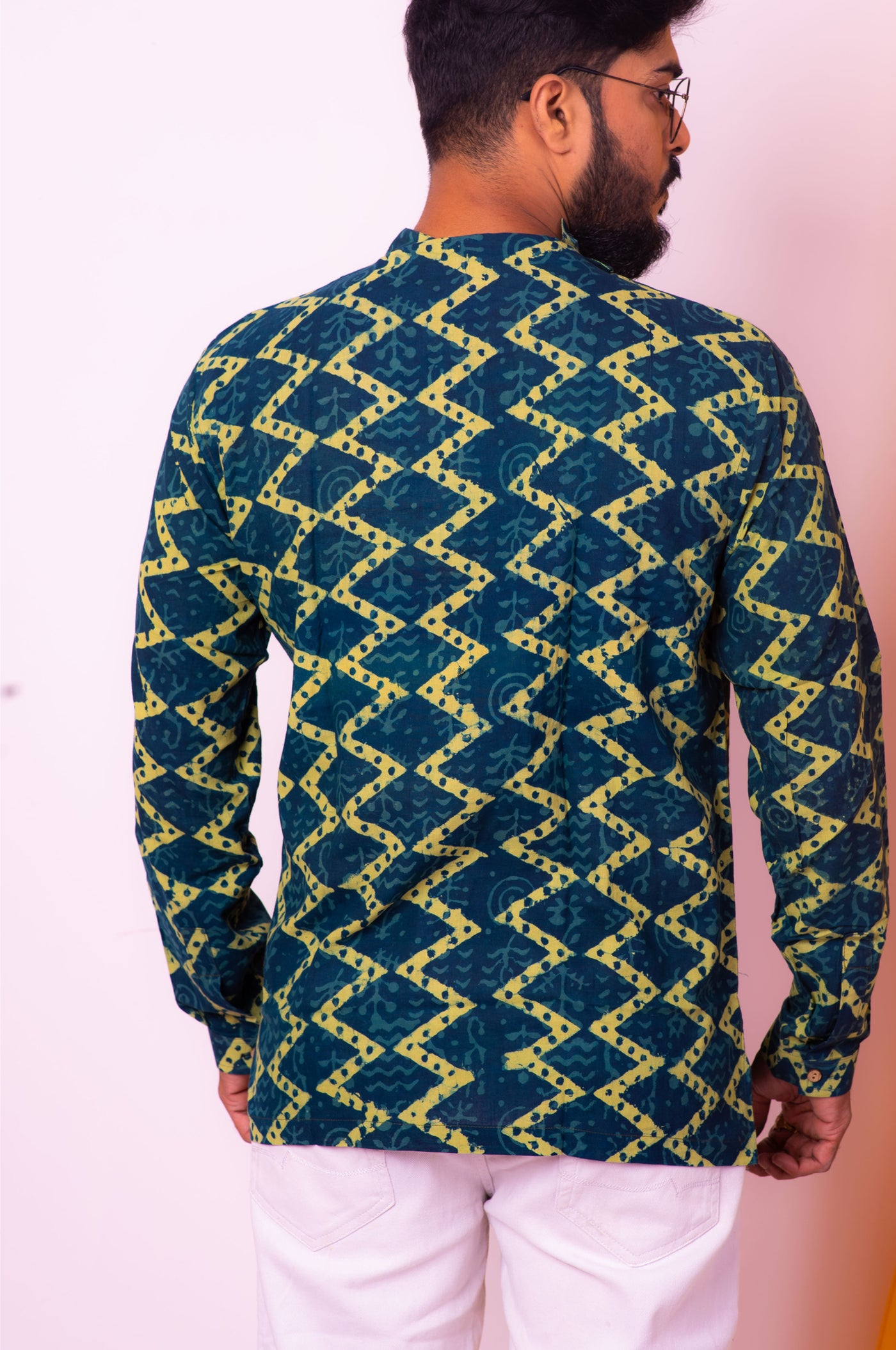 Denim Cotton Kurta for Men - Uttariya