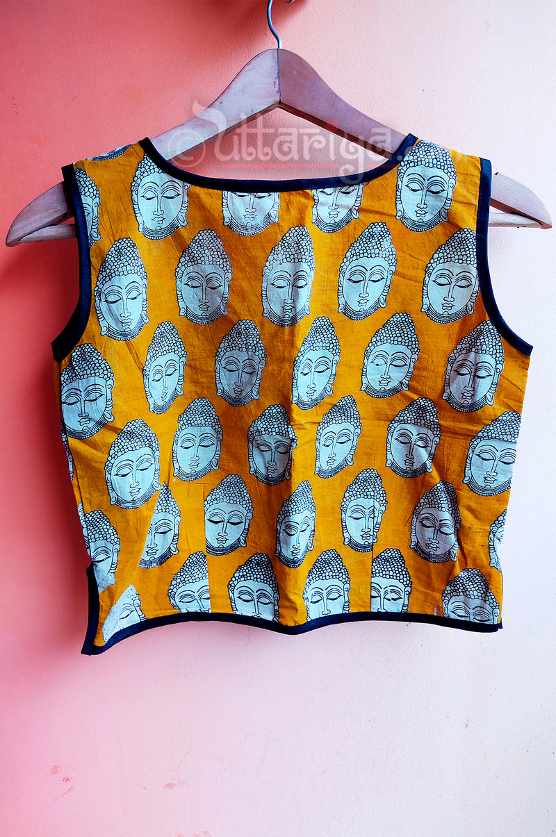 Buddha V-neck Yellow Blouse