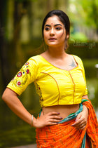 Basant Mina Yellow Cotton Blouse