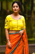 Basant Mina Yellow Cotton Blouse