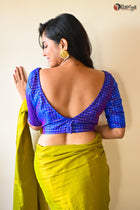 Blue Silk Blouse - Uttariya