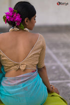 Gold Khadi Blouse - Uttariya