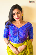 Blue Silk Blouse - Uttariya