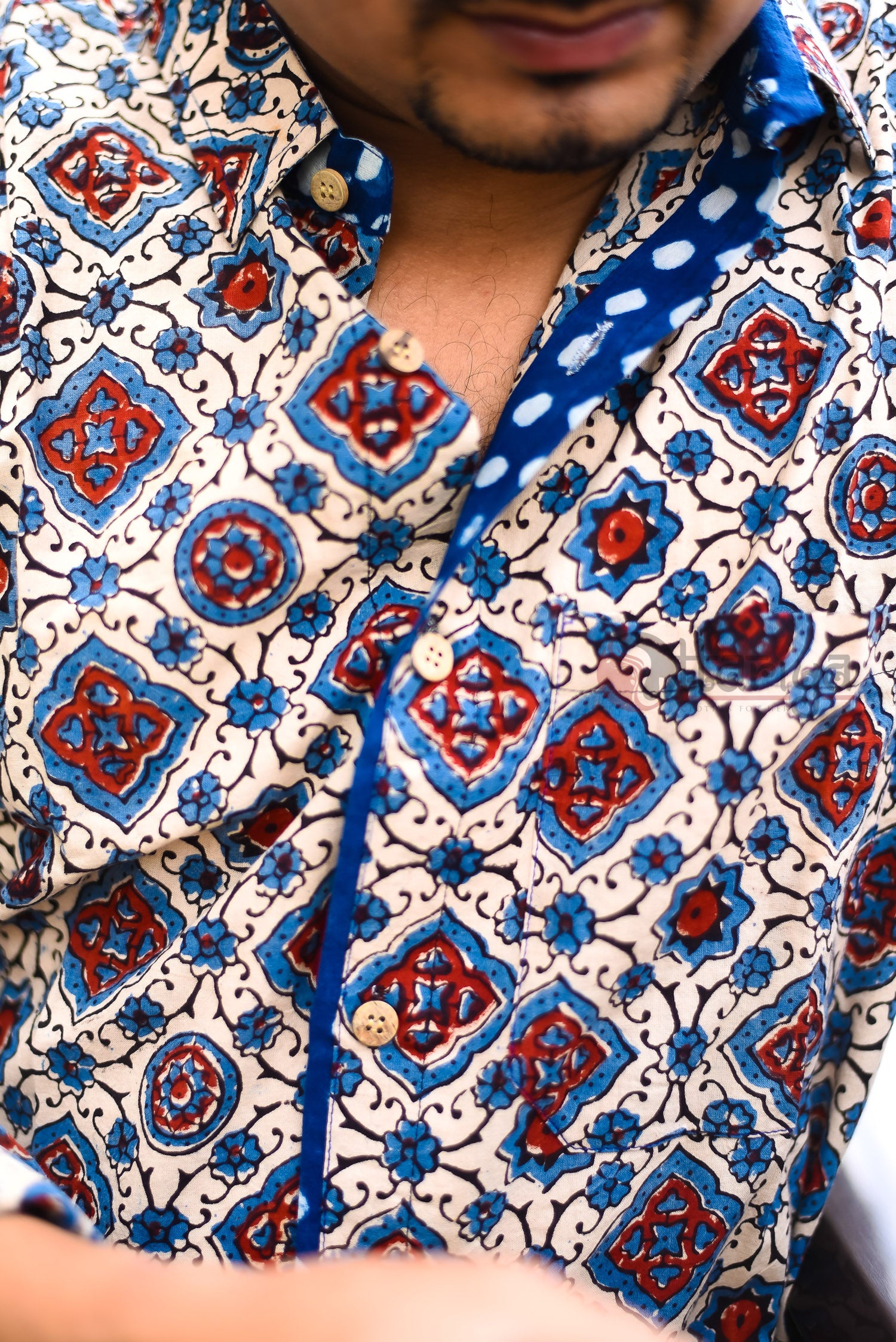 Handloom Cotton Shirt For Men - Uttariya