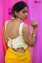 White Ruffle Blouse - Uttariya
