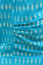 Ikkat dress in sea blue - Uttariya